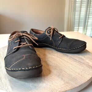 Josef Seibel Rosalie Brown Leather Fisherman Mary Jane Comfort Shoes Women's 9